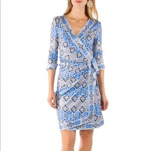 Gretchen Scott Haveli Wrap Dress in Periwinkle-M
